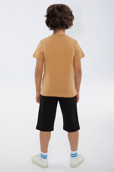 U.S. Polo Assn. Base. Polo Assnu.s. Polo Assn Camel Boys Crew Neck Bermuda Suit