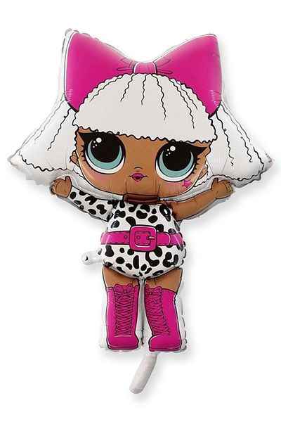 PARTİAVM Licensed Diva Lol Baby Pink Number Balloon Set Lol Surprise Pink Number Balloon