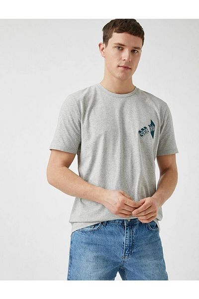 Koton Ανδρικό μπλουζάκι Standard Fit με στάμπα