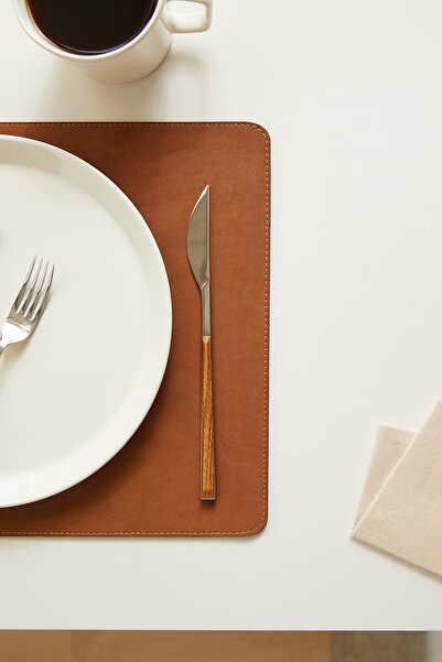 Ocean Home Textile 2 Adet Taba Deri Sofra Sunum Tabak Altlığı Supla Amerikan Servisi 40x30