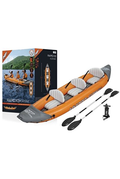 BESTWAY 65132 Rapid X3 Hydroforce 3 Kişilik Şişme Kano 381x100x44 cm