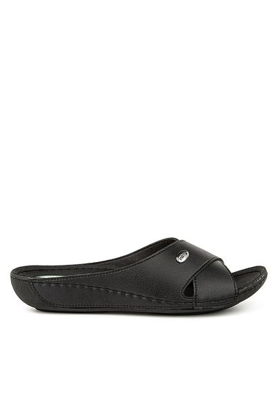 Muya Cyrus 31124-001 Heel Gel Ανατομική Σόλα Γυναικείες Παντόφλες Μαύρες 36-42