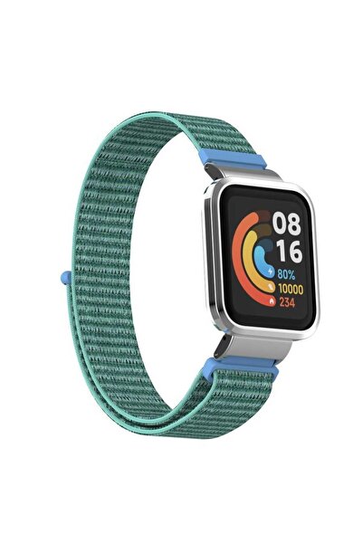 UnDePlus Mi Watch Lite Kordon Kasalı Hasır Kordon Deniz Mavisi-no9 NO9