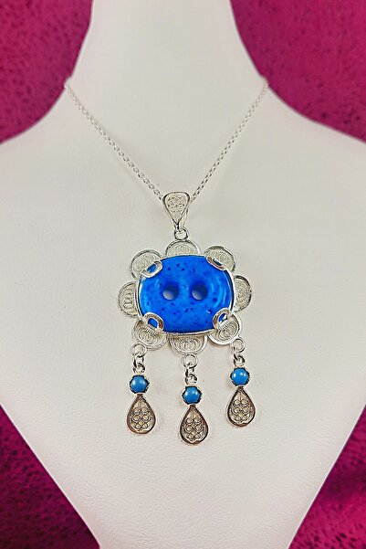 Altınışık Gümüşçülük 925 Ayar Gümüş Iki Delikli Telkari Süryani Nazar Boncuğu...