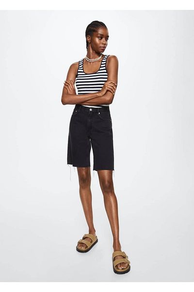 MANGO Woman Top tricotaj cu dungi