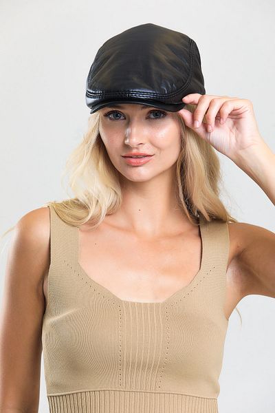 fubileather Унисекс шапка от естествена кожа