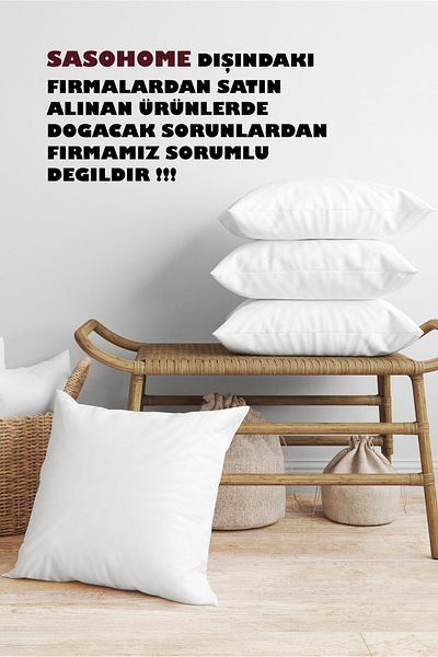 SasoHome Εσωτερικό μαξιλάρι ριχτάρι 4 τεμαχίων με γέμισμα με ίνες 50x50 cm (Κατάλληλο για όλα τα μαξιλάρια ριχτάρι)