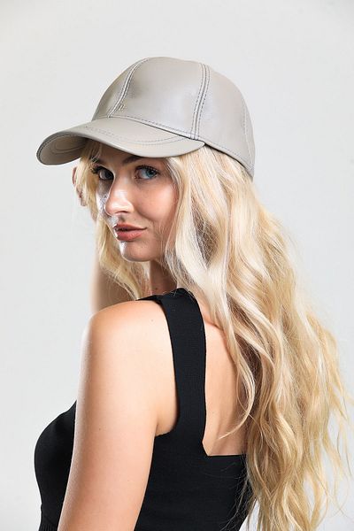 fubileather Unisex Γνήσιο Δερμάτινο Ρυθμιζόμενο Καπέλο Μπέιζμπολ