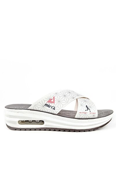 Muya Axis Anatomical White Gray Slippers