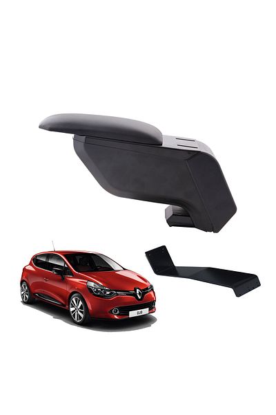 3 Tıkla Renault Clio 4 Hb 2017 Black Armrest with No-Punching Steel Foot