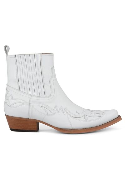 FootCourt White Men's Cowboy Boots (rome)
