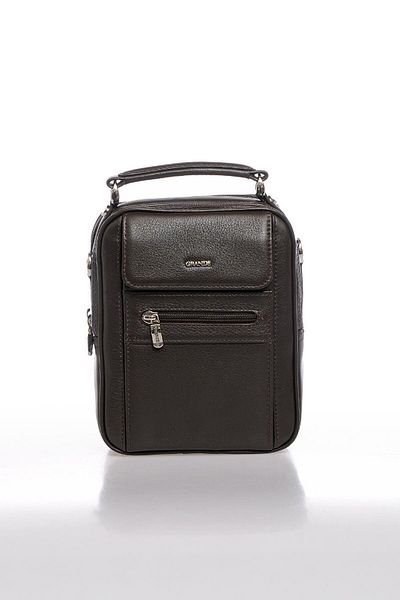 Grande 4587 100% Genuine Leather Men's Handbag Crossbody Bag Brown