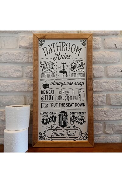 woodhomeworks Bathroom Rules Banyo Kurallari