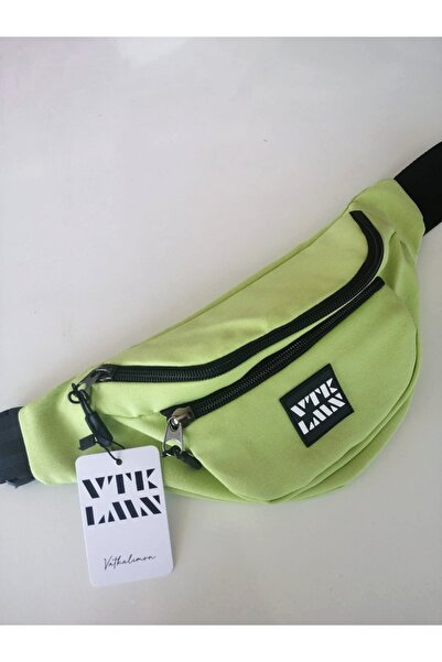 Vatkalimon Unisex Fıstık Yeşili Renkli Omuz Ve Bel Çantası