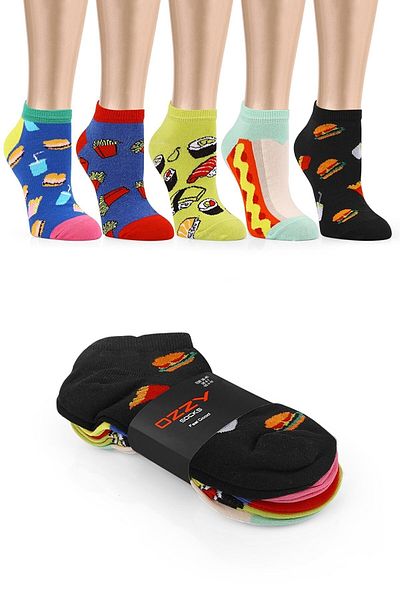 Ozzy Socks 5 чифта забавни модели дамски ботуши Чорапи Ozzyp007