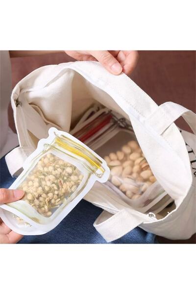TTT Jar-Looking Ziplock Storage Bag 3 Pieces