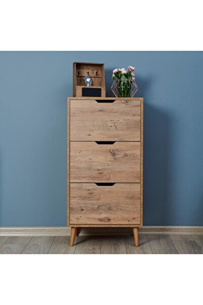 Just Home Rovigo 3 Kapaklı Çok Amaçlı Dolap - Atlantik Çam