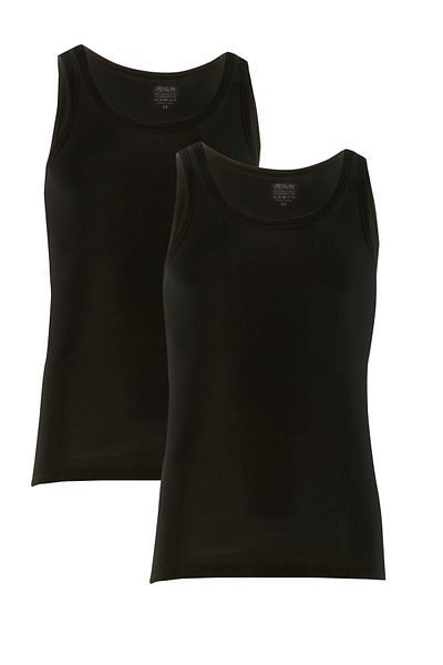 BSM 2-Piece Men's Black Cotton Camisole Tank Top