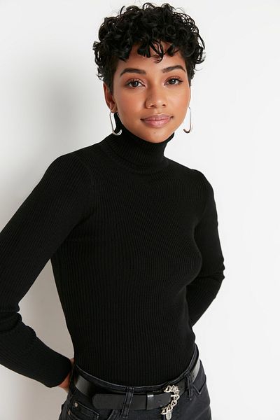Trendyol Collection Pullover - Schwarz - Slim Fit