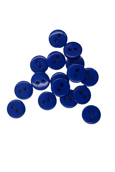 HOBİREYON 10 Pieces 10 Mm Round Button (navy blue)