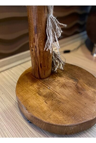 Genel Markalar Kütük Ağaç Sehpalı Çift Başlı Lambader