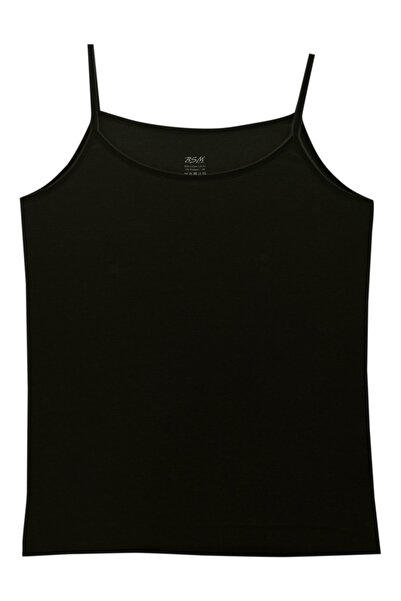 BSM 2-Piece Women's Black Cotton Camisole Rope Strap Tank Top