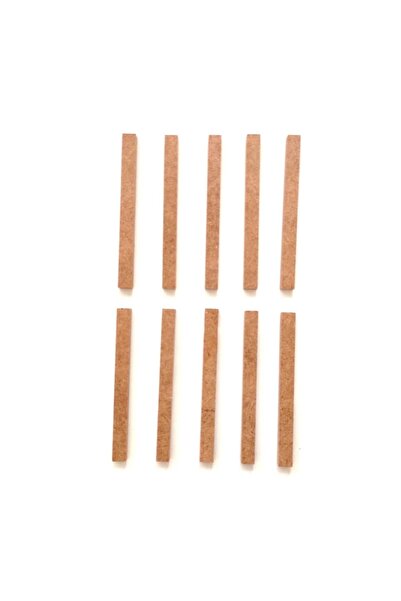 DEKOLOBİ 10 Adet Ahşap Mini Çubuk 11*1 Cm