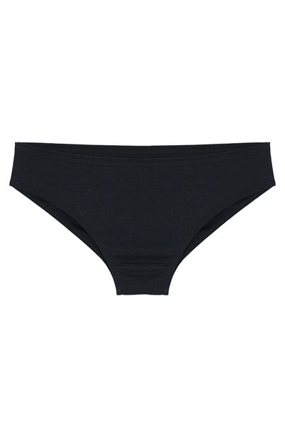 BSM Chiloți de bikini din bumbac negru, 3 piese, pentru femei