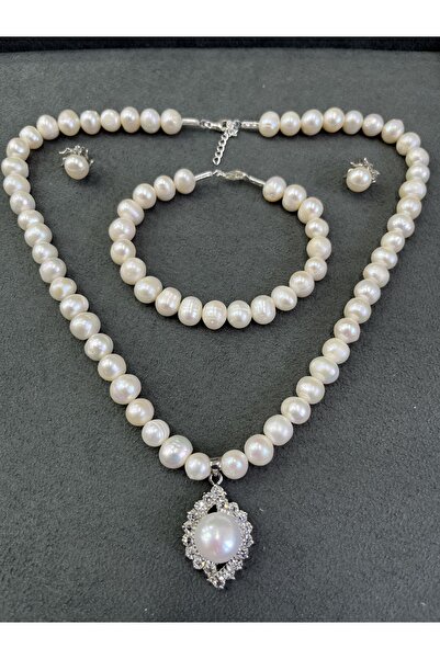 DURAN TAKI TASARIM Inci Doğal Taşlı Set