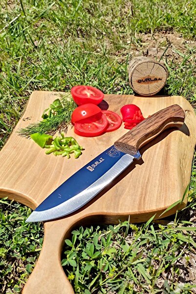 SürLaz Sürmene Dövme Paslanmaz Çelik Profesyonel Kamp Bıçak Orjinal Deri Kılıf