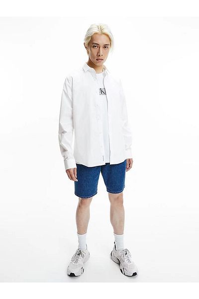Calvin Klein Ck Chest Logo Slım Stretch Shirt