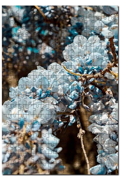 Cakapuzzle زهور ملونة زرقاء على فرع 1000 قطعة لغز الصور المقطوعة Mdf (خشبي)