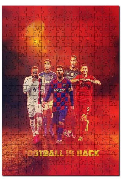 Cakapuzzle Neymar Ronaldo Messi Levandowski Virgil Smoke 120 Piece Puzzle Jigsaw Puzzle Mdf (WOOD)