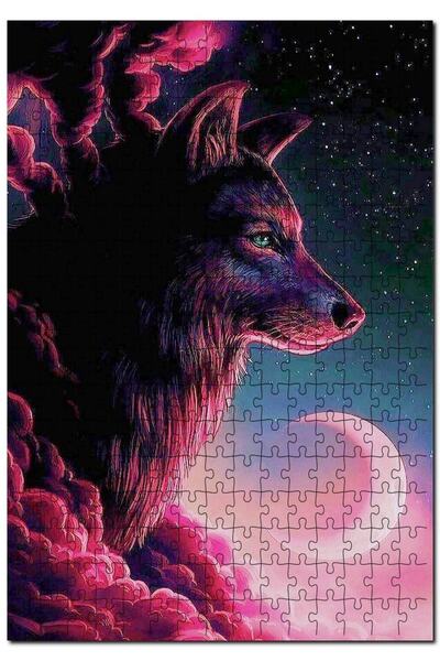 Cakapuzzle أحجية الصور المقطوعة من ريد وولف مون كلاودز آند ستارز 500 قطعة MDF (خشب)