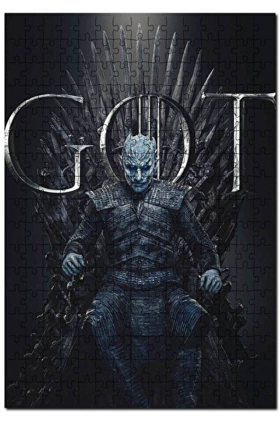 Cakapuzzle Game Of Thrones Night King Tahtta 255 Parça Puzzle Yapboz Mdf (AHŞAP)