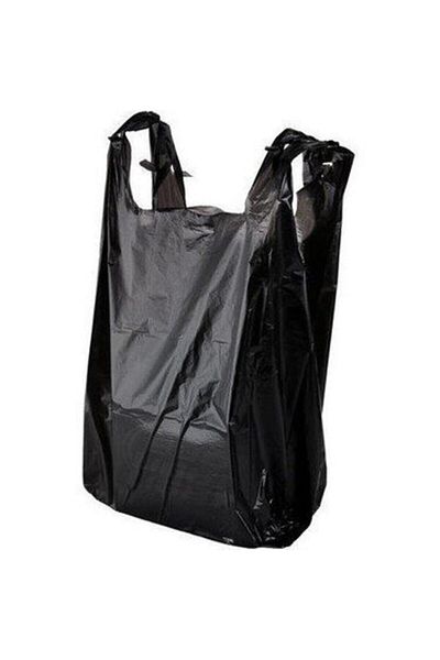 KURTSAN AMBALAJ A Quality Plastic Market Bag Black Medium Size