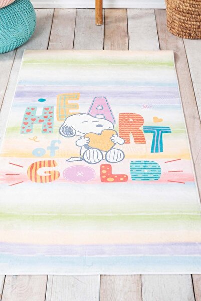 PEANUTS By Karaca Home Snoopy Heart Gold Ekstra Yumuşak Çocuk Halısı
