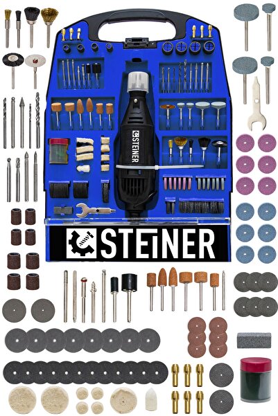 STEİNER Alman 302 Parça Devir Ayarlı 460 Watt Hobi Kalıpçı Gravür Seti El Mot...