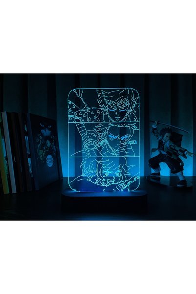 PETRADESIGN Demon Slayer - Zenitsu - Tanjiro - Inosuke Anime Masa Lambası