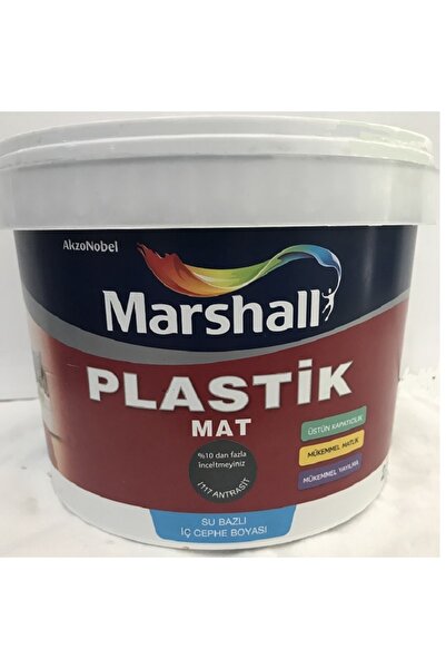 Marshall Plastik Mat Su Bazlı Duvar Boyası 2.5 Lt/3,5 Kg - Silinebilir-kolay Uygulama Antrasit 1117