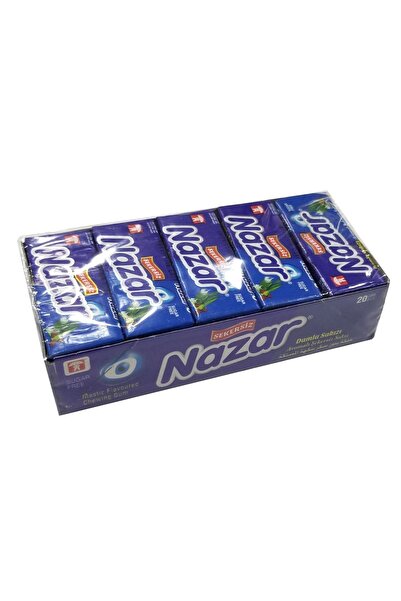 Nazar Damla Aromalı Şekersiz Sakız 5* 20 Li 5 Adet