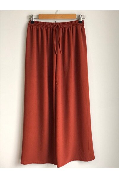 Genel Markalar Kadın Ayrobin Kumaş Beli Lastikli Pantolon Noble001