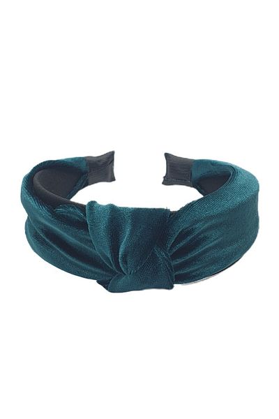 Proff Green Knotted Velvet Crown Prof