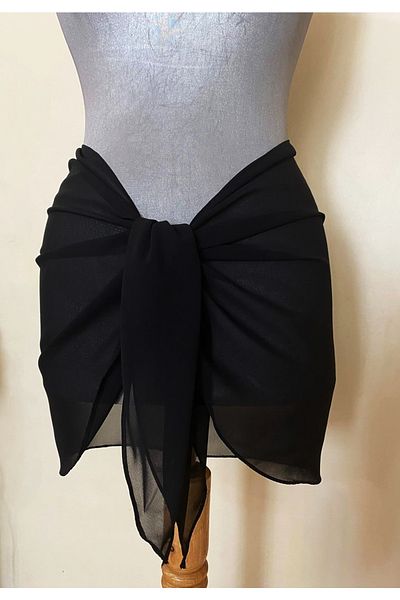MODA SIRMA Pareo șifon negru