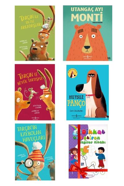 TÜRKİYE İŞ BANKASI KÜLTÜR YAYINLARI Utangaç Ayı Monti - Huysuz Panço - Tarçın...
