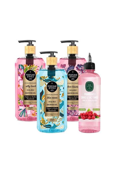 Eyüp Sabri Tuncer Blue Moon, Silky Touch, Love Kisses Shower Gel 750 Ml And Raspberry