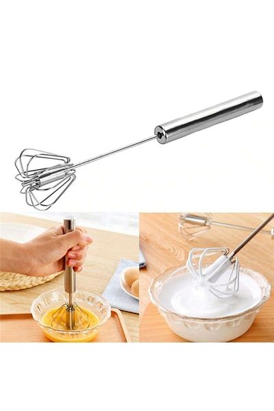 Mehat Stainless Steel Automatic Beater - Bass Pull Mixer Hand Beater