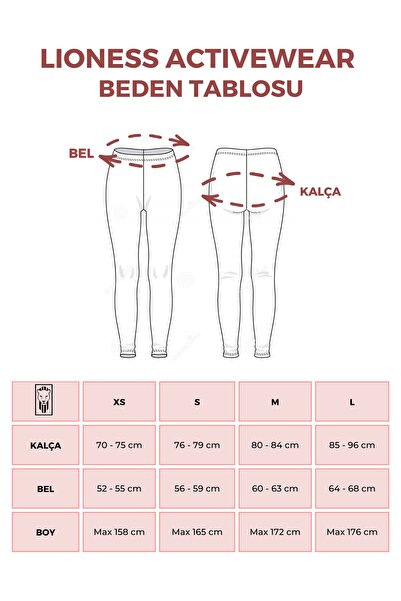 Lioness Activewear Kahverengi Yüksek Bel Yan Cepli Toparlayıcı Kadın Taytı