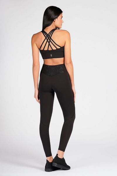 Lioness Activewear Μαύρο ψηλόμεσο γυναικείο αθλητικό κολάν με πίσω τσέπη