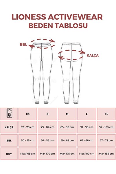 Lioness Activewear Siyah Yüksek Bel Arka Cepli Toparlayıcı Kadın Spor Taytı